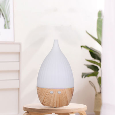 Υπερήχων Ενυδατήρας 2022 Desktop 5V Portable USB Wood Grain Essential Oil Diffuser 160ml με φως LED