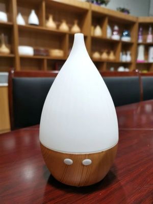 Υπερήχων Ενυδατήρας 2022 Desktop 5V Portable USB Wood Grain Essential Oil Diffuser 160ml με φως LED