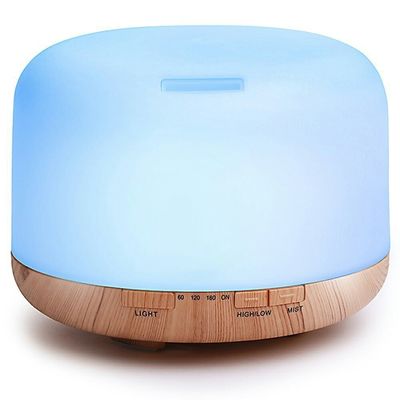 ΧΩΡΙΑ Ελέγχεται από εφαρμογή 12W 500ml Asakuki Essential Oil Aroma Diffuser με τηλεχειρισμό