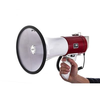Εξωτερικό 50W Megaphone καταγραφής με μεγάλη εμβέλεια έως 1500m και λειτουργία καταγραφής